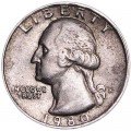 25 центов 1980 США, Вашингтон, двор P
