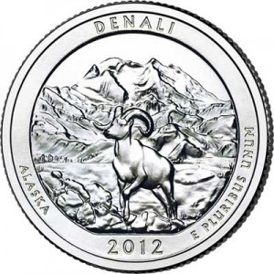 Quarter Dollar 2012 USA "Denali" 15th National Park mint mark S price, composition, diameter, thickness, mintage, orientation, video, authenticity, weight, Description