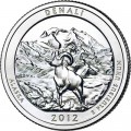 25 центов 2012 США Денали (Denali) 15-й парк двор S