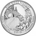 25 центов 2015 США Парковая дорога (Blue Ridge Parkway), 28-й парк, двор S