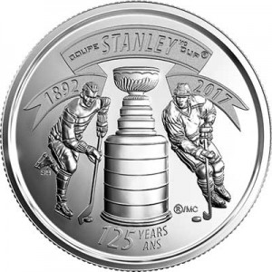 25 центов 2017 Канада, 125 лет Кубку Стенли цена, стоимость