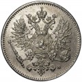 25 пенни 1915 Финляндия, из обращения VF, серебро