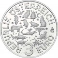 3 евро 2016 Австрия, Летучая мышь