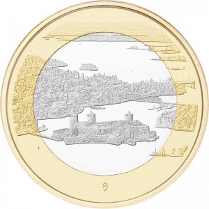 5 евро 2018 Финляндия, Крепость Олавинлинна цена, стоимость