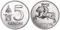 5 центов 1991 Литва, из обращения