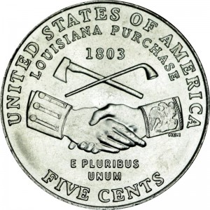 5 Cent 2004 USA kaufen Louisiana, Reise in die West-Serie, minze D