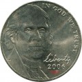 5 центов 2006 США возвращение в Mounticello, серия Путешествие на запад (цветная)