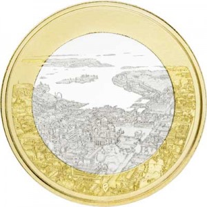 5 евро 2018 Финляндия, Приморский Хельсинки цена, стоимость