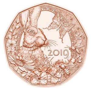 5 euro 2019 Austria, Spring Awakening price, composition, diameter, thickness, mintage, orientation, video, authenticity, weight, Description