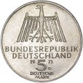 5 марок 1971, Альбрехт Дюрер,, серебро