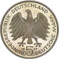 5 марок 1977, Карл Фридрих Гаусс, , серебро