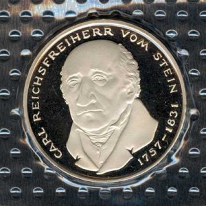 5 марок 1981 Германия, Карл фом Штейн, proof цена, стоимость