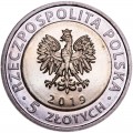 5 злотых 2019 Польша, Курган Освобождения