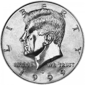 Half Dollar 1999 USA Kennedy Minze D Preis, Komposition, Durchmesser, Dicke, Auflage, Gleichachsigkeit, Video, Authentizitat, Gewicht, Beschreibung