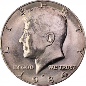 50 cents (Half Dollar) 1984 USA Kennedy mint mark D