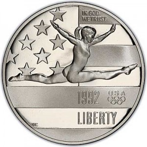 Half dollar 1992 USA Olympic Proof price, composition, diameter, thickness, mintage, orientation, video, authenticity, weight, Description