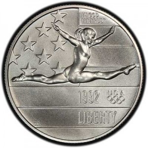 Half dollar 1992 USA Olympic UNC Preis, Komposition, Durchmesser, Dicke, Auflage, Gleichachsigkeit, Video, Authentizitat, Gewicht, Beschreibung