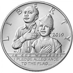 50 cent 2019 USA 100. Jahrestag der amerikanischen Legion, halber Dollar UNC