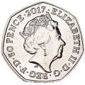 50 Pence 2017 Vereinigtes Königreich 150. Geburtstag Beatrice Potter, Benjamin Bunny