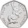 50 Pence 2017 Vereinigtes Königreich 150. Geburtstag Beatrice Potter, Peter Rabbit