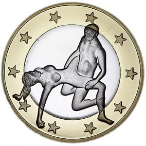 6 sex euros badge coin, type 22