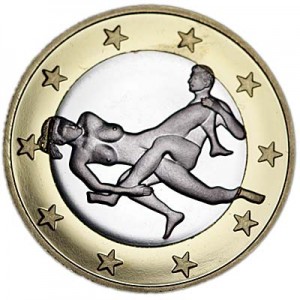 6 sex euros badge coin, type 25