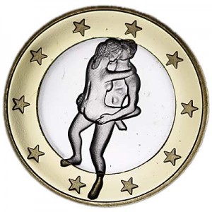 6 sex euros badge coin, type 28