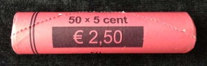 Ролл 5 центов маркировка NL (Нидерланды), 50 монет из обращения цена, стоимость