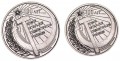 Set of 1 and 3 rubles 2017 Transnistria, 100 years of the Great October Socialist Revolution