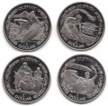 Set 1 Dollar 2019 Jungferninseln, Olympische Spiele, Tokio 2020, 4 Münzen