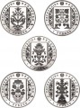 Set 1 Rubel 2013 Belarus, Slutsk Gürtel, 5 Münzen
