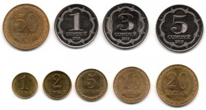 Набор монет 2019 Таджикистан, 9 монет UNC цена, стоимость