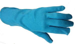 Cotton coin Gloves, pair. Asfour crystal