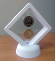 Desktop frame for coins, 90x90 mm, white