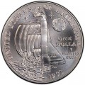 1 доллар 1992 США Колумб,  UNC, серебро