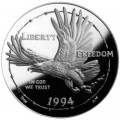 1 доллар 1994 США Музей военнопленных,  proof, серебро