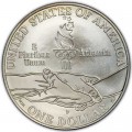 1 Dollar 1995 USA XXVI Olympiade Radfahren  UNC, silber