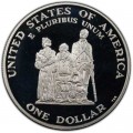 1 доллар 1998 США Гриспас Атокс,  proof, серебро