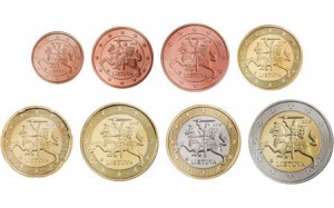 Euro coin set of Lithuania 2015 price, composition, diameter, thickness, mintage, orientation, video, authenticity, weight, Description