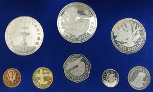 Satz Münzen 1973 Barbados, 8 Münzen Proof Preis, Komposition, Durchmesser, Dicke, Auflage, Gleichachsigkeit, Video, Authentizitat, Gewicht, Beschreibung