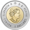 Набор 2 доллара 2020 Канада 100 лет со дня рождения Билла Рида, 2 монеты