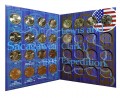 Набор монет 1 доллар Сакагавея 2000-2022 США, 23 монеты в альбоме