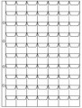 Sheet for 70 coins, size OPTIMA, cell 25x23 mm. Russia